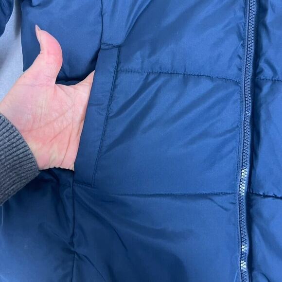 Old Navy Jacket Womens Medium Navy Blue Quilted Puffer Waist Length Winter - Picture 8 of 14